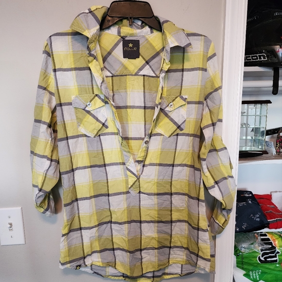 Half Button Plaid Shirt - Picture 1 of 5